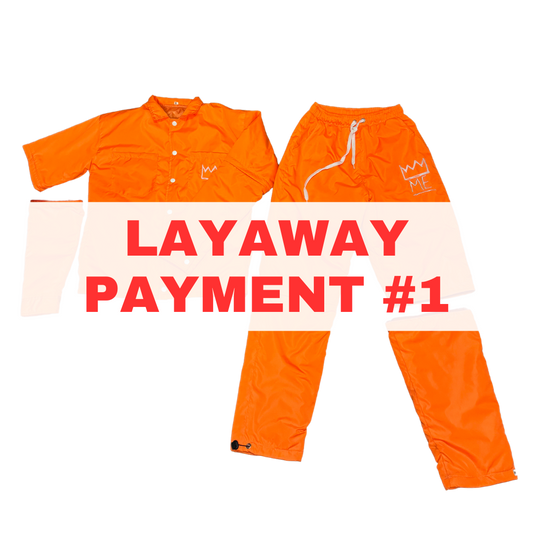 *LAYAWAY OPTION PAYMENT #1* Orange CONVERTIBLE Windbreaker Set