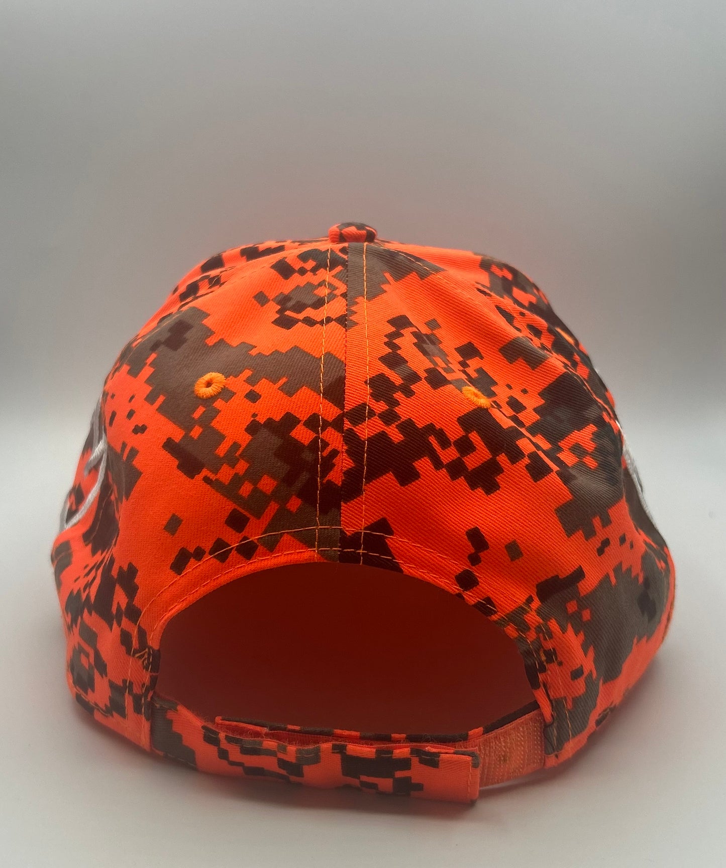 Pixelated Camo Dad Hat with White Krown