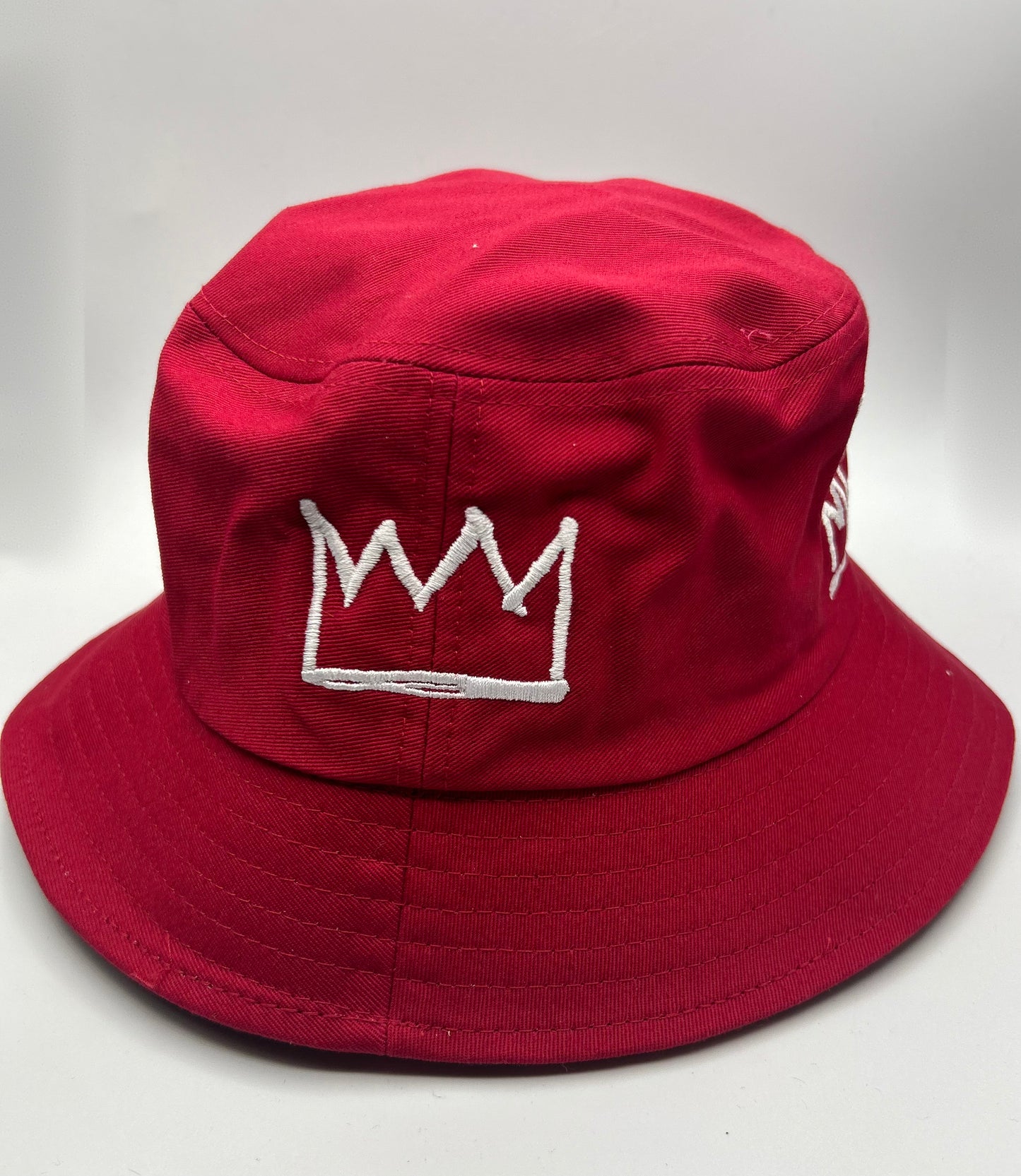 Deep Red Bucket with White Krown