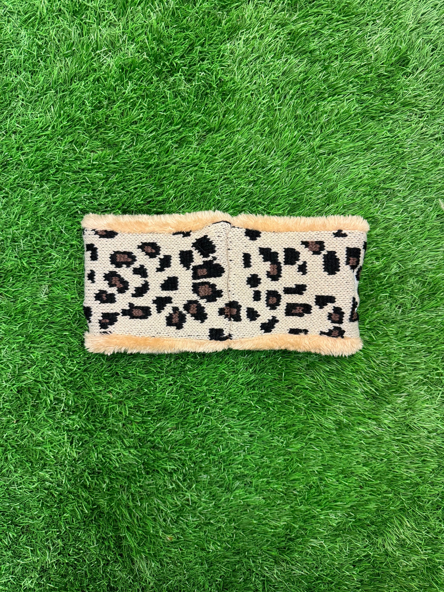 Furry Cheetah Headband with White Krown