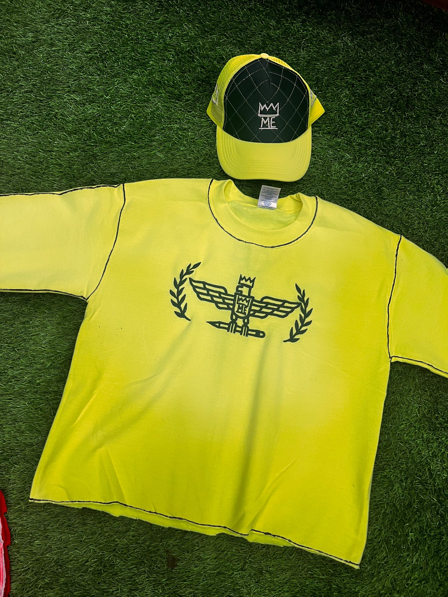 Neon Shirt with Black Fly Eagle Krown