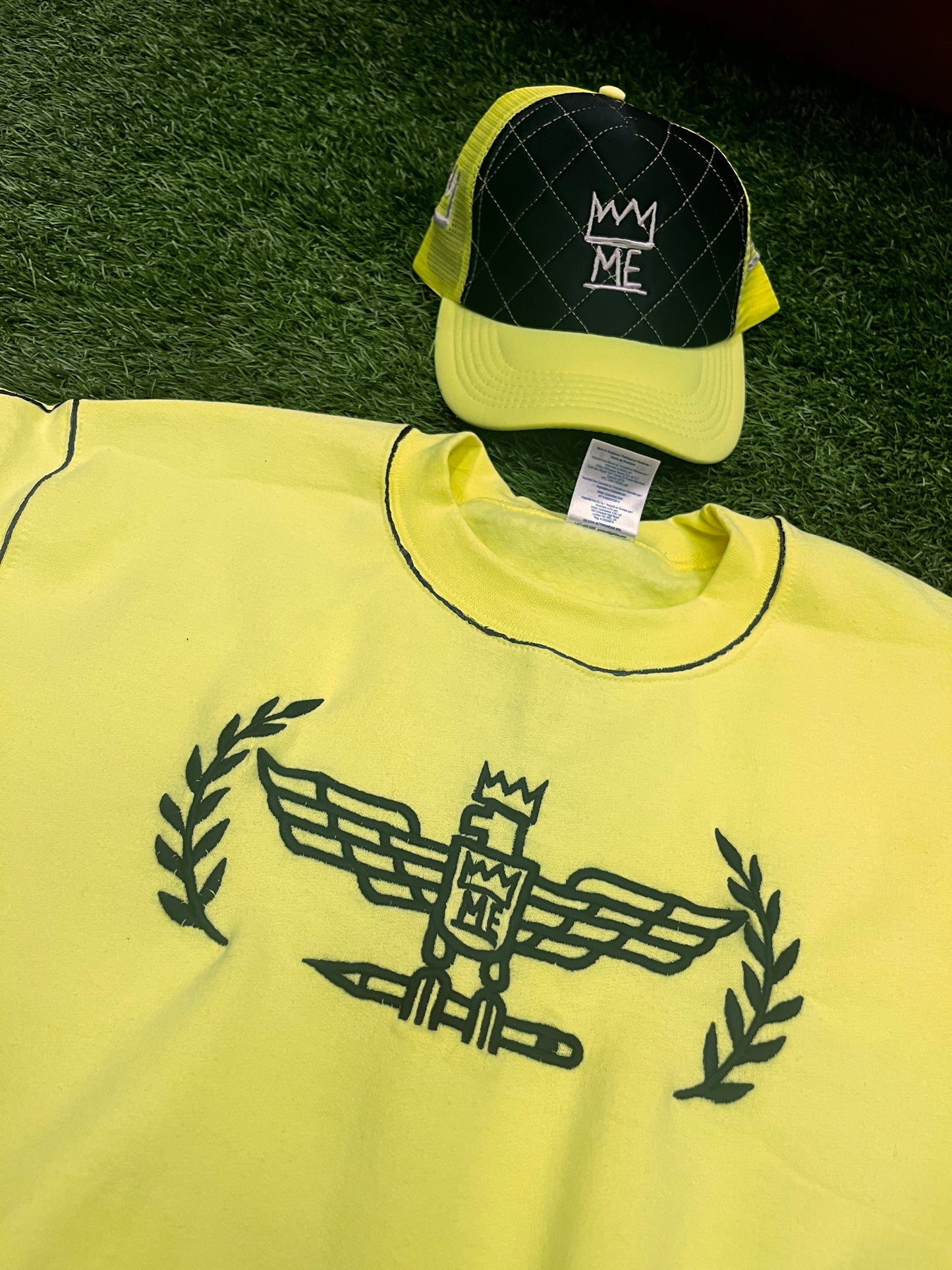 Neon Shirt with Black Fly Eagle Krown