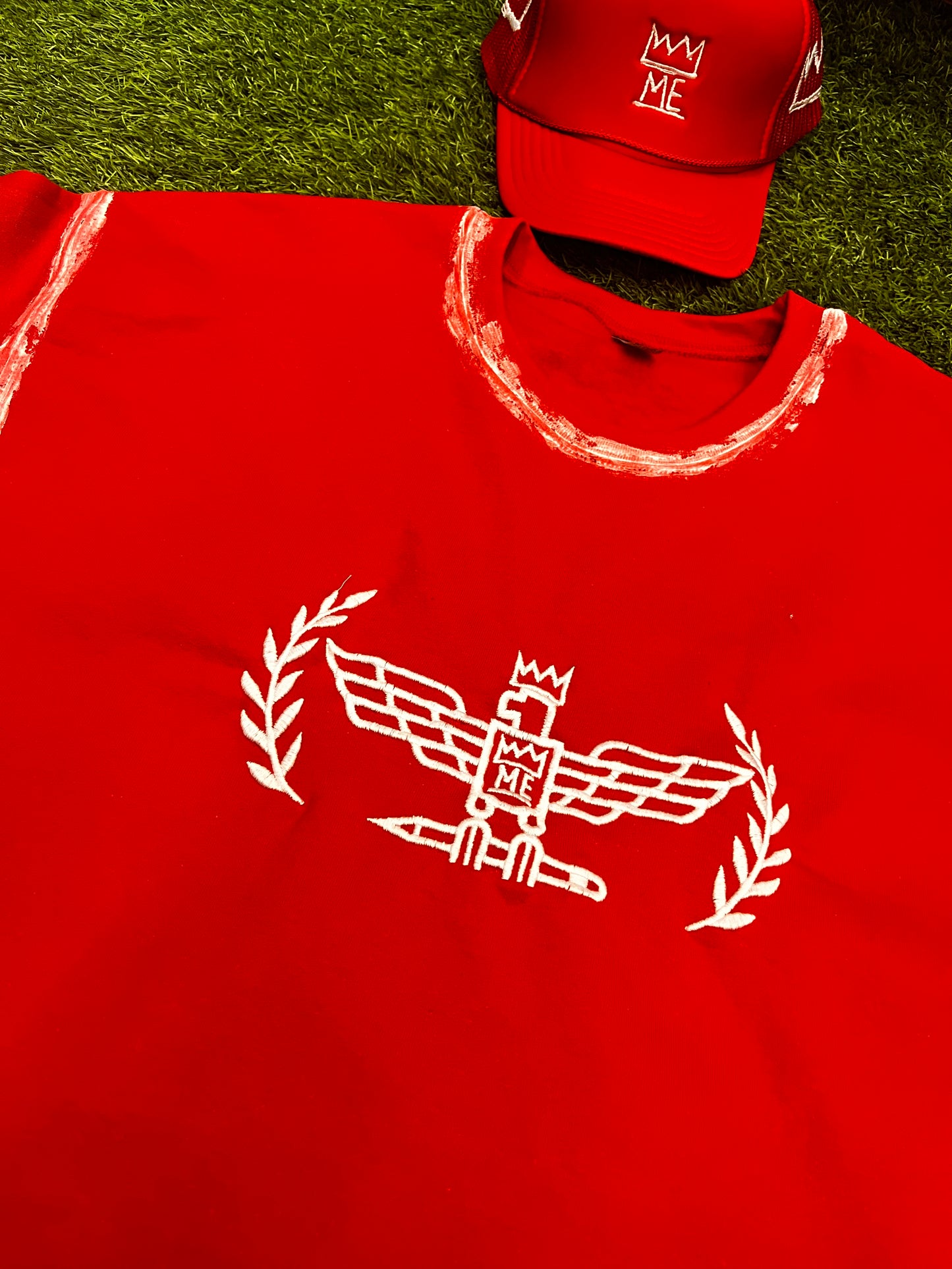 Red Shirt with White Fly Eagle Krown