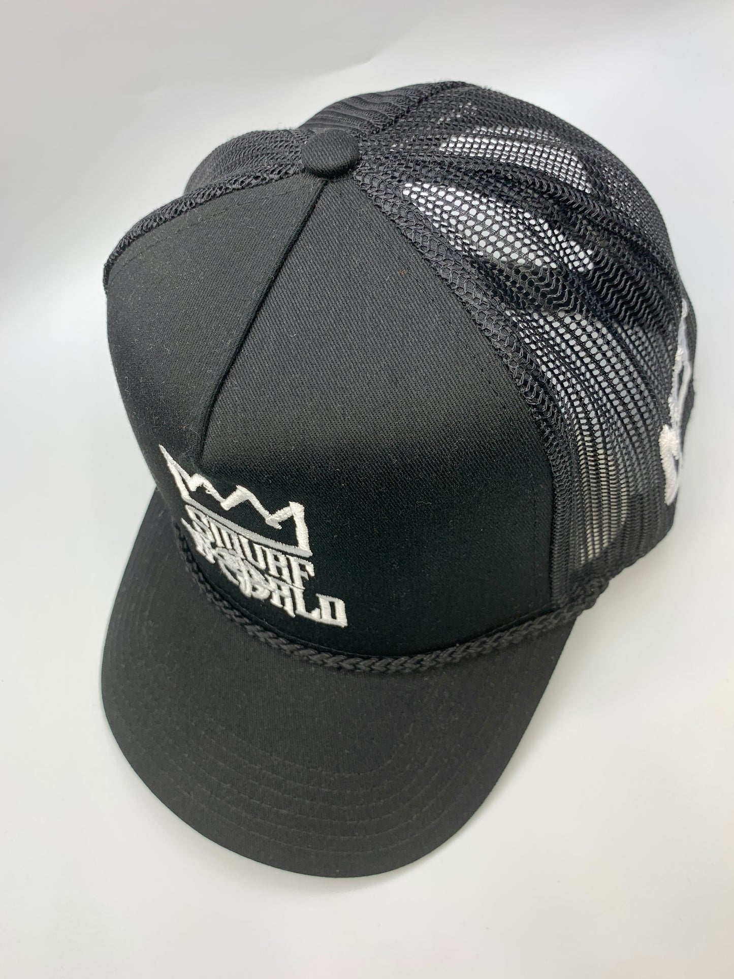 Black Smurf World Trucker with White Krown