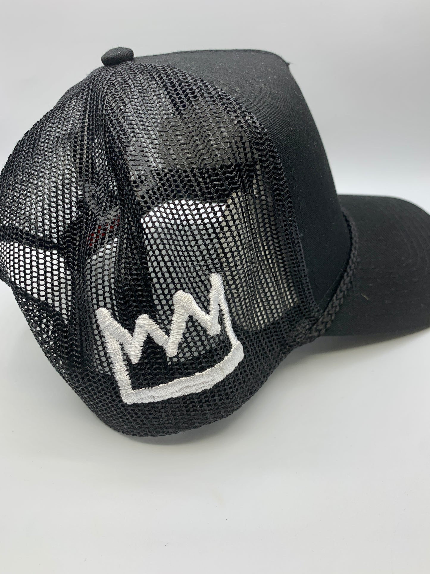 Black Smurf World Trucker with White Krown