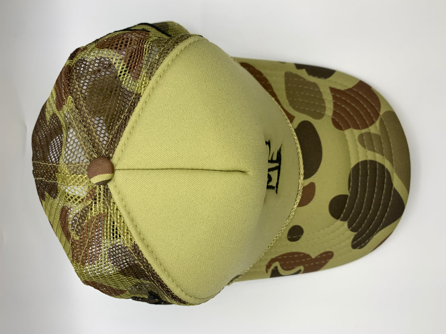 Green Camo Dad Hat with Black Krown