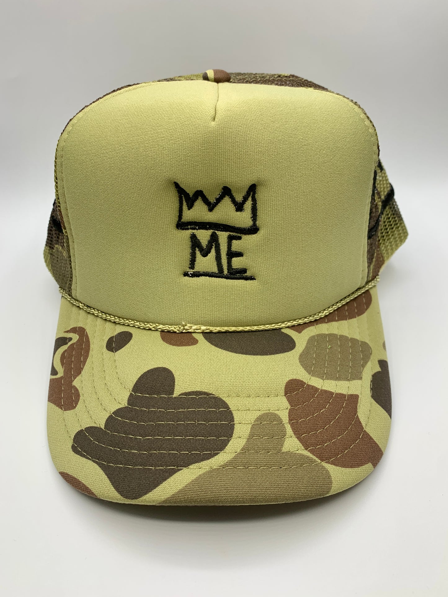 Green Camo Dad Hat with Black Krown
