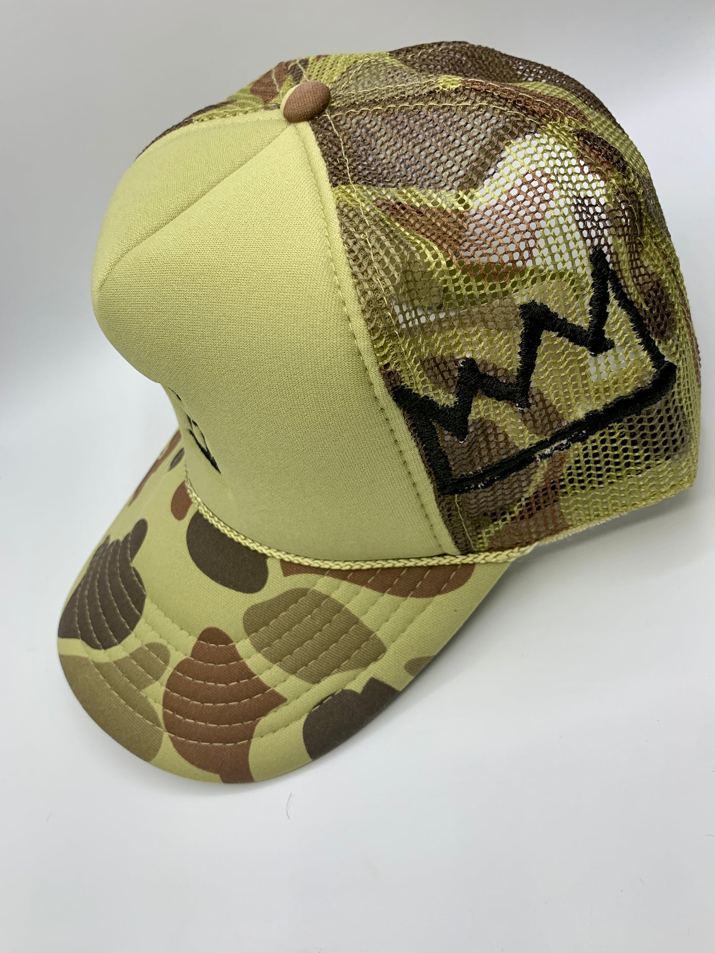 Green Camo Dad Hat with Black Krown