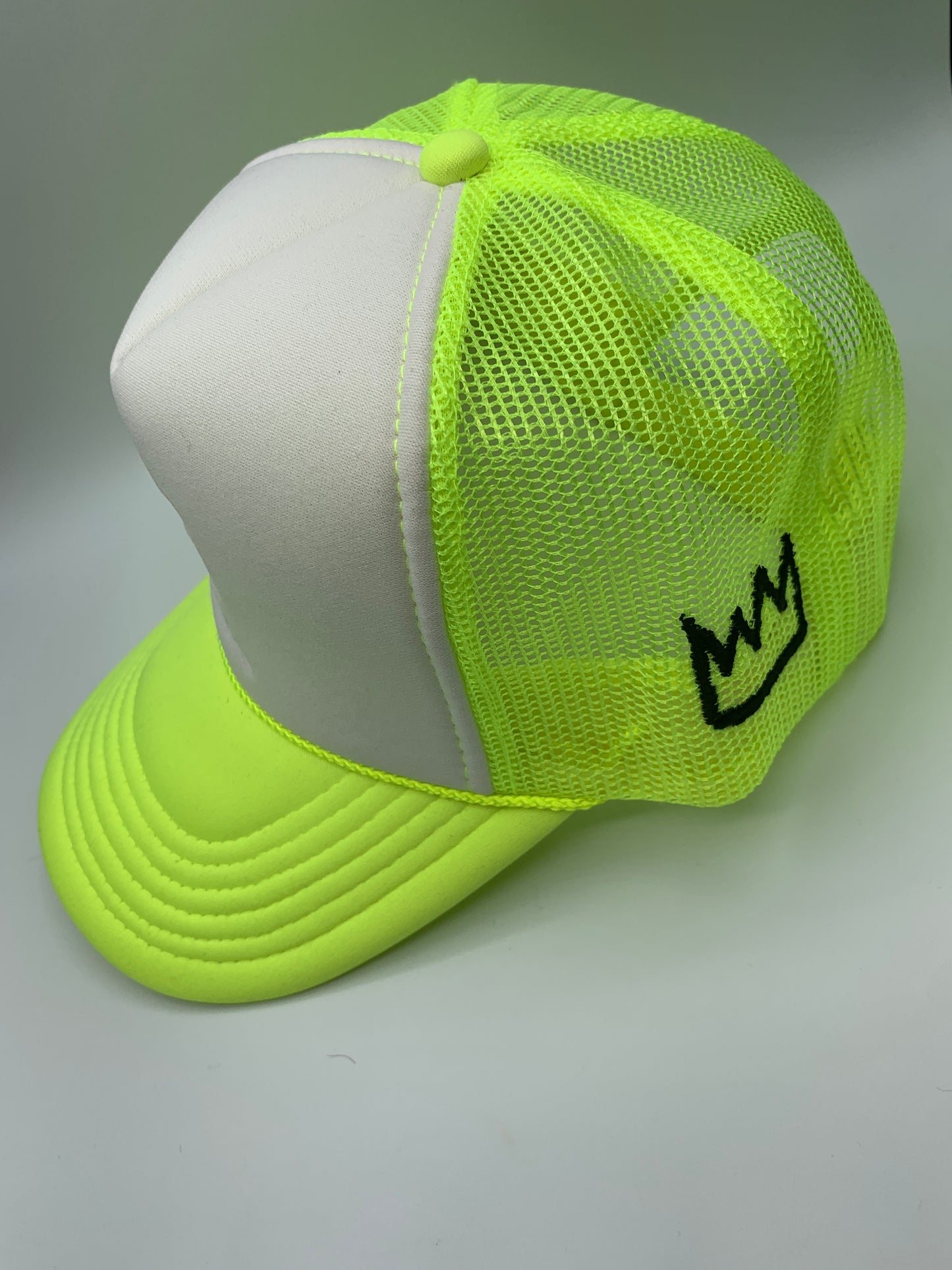 Neon Green & White Trucker with Black Krown