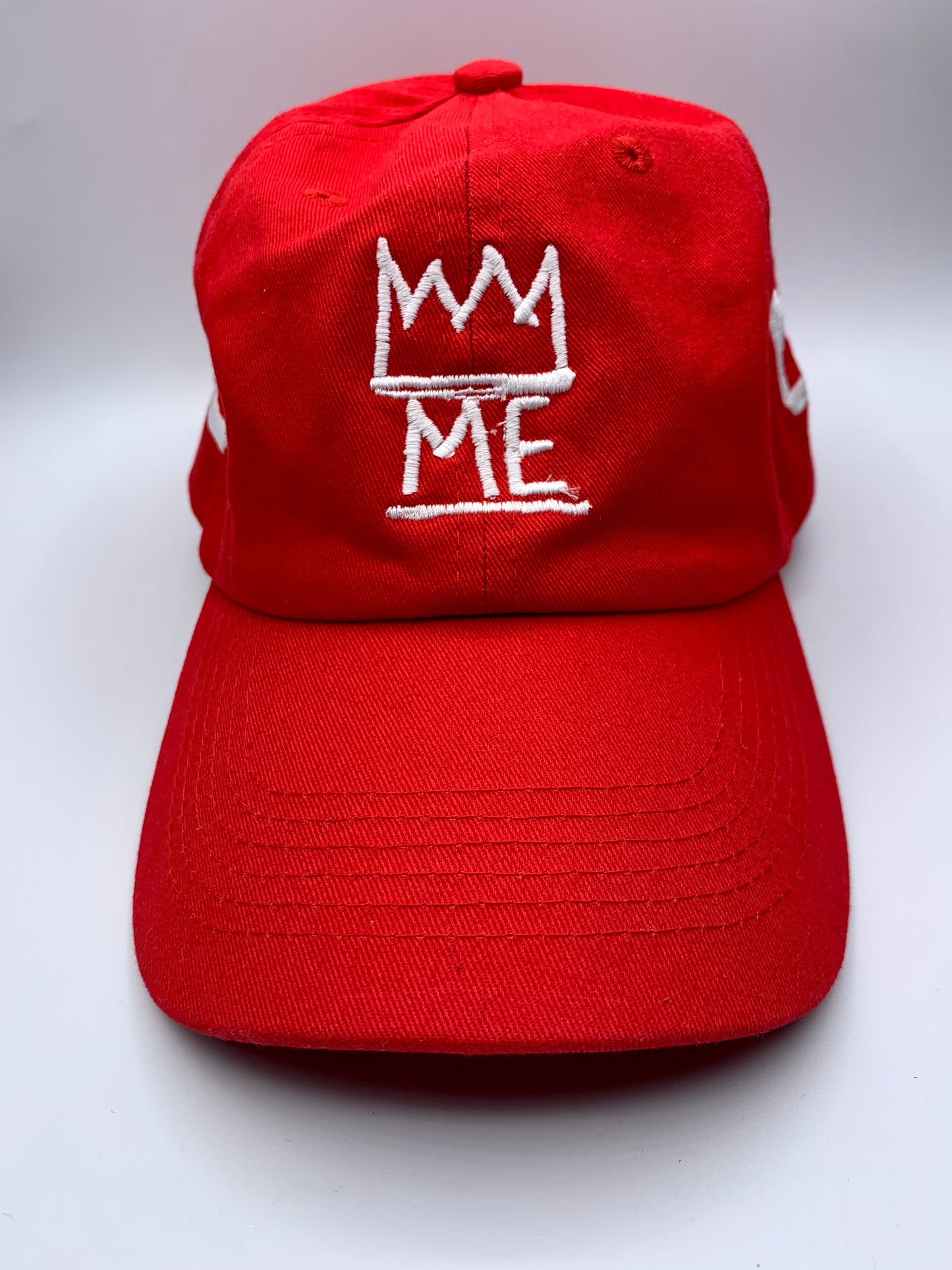 Red Dad Hat with White Krown