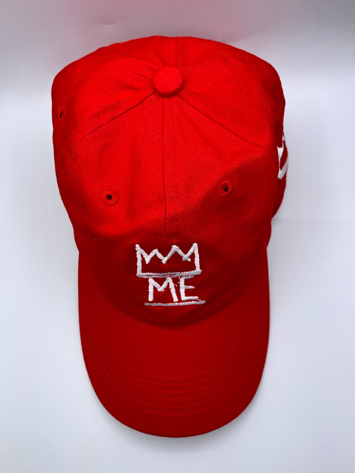 Red Dad Hat with White Krown