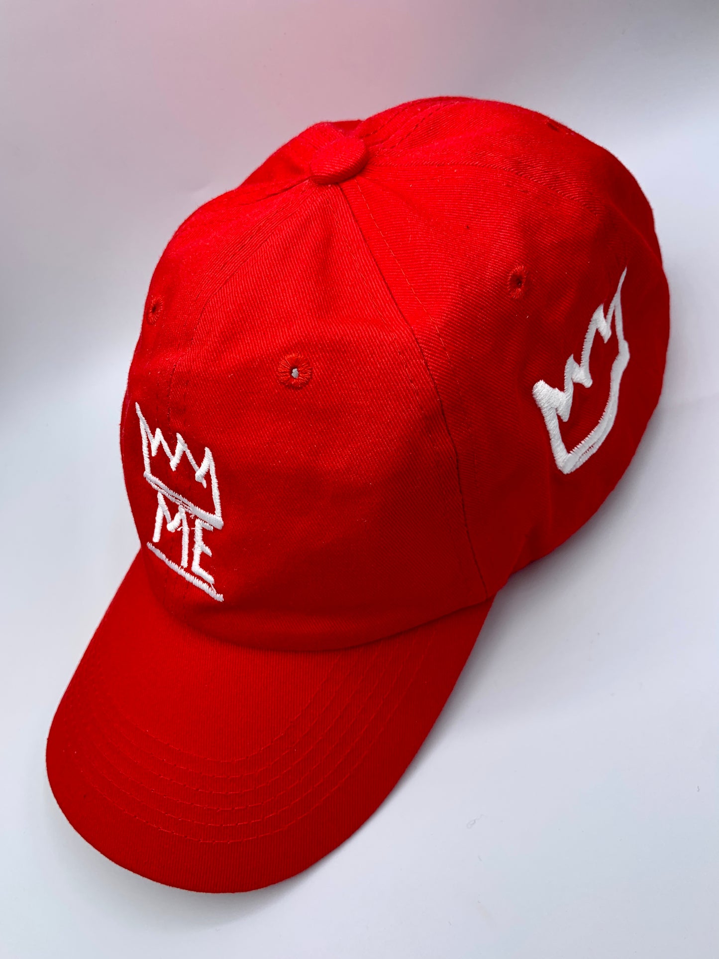 Red Dad Hat with White Krown