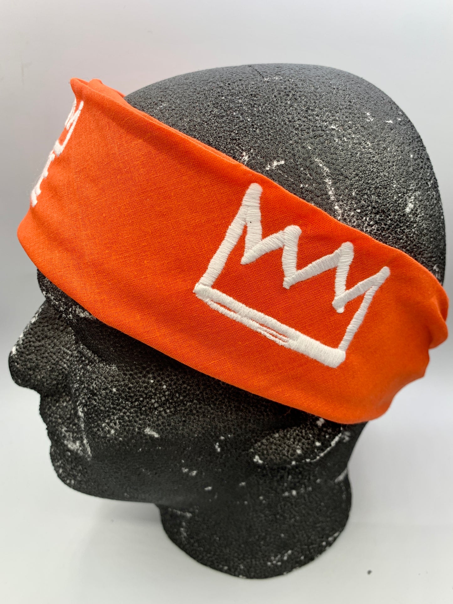Orange Bandana with White Krown