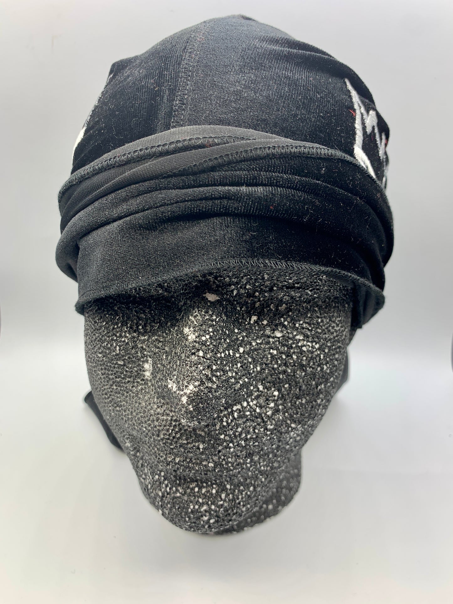 Black Durag with White Krown