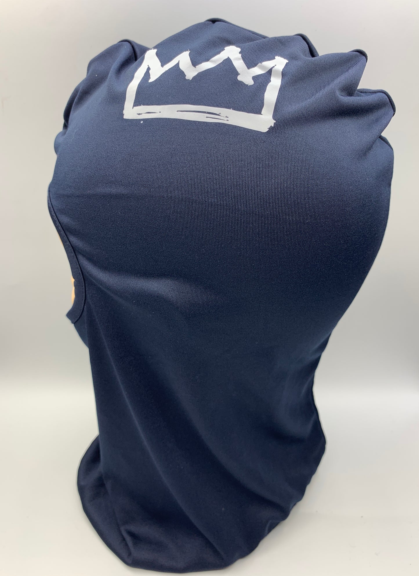 Navy Blue Shiesty Ski Mask with White Krown