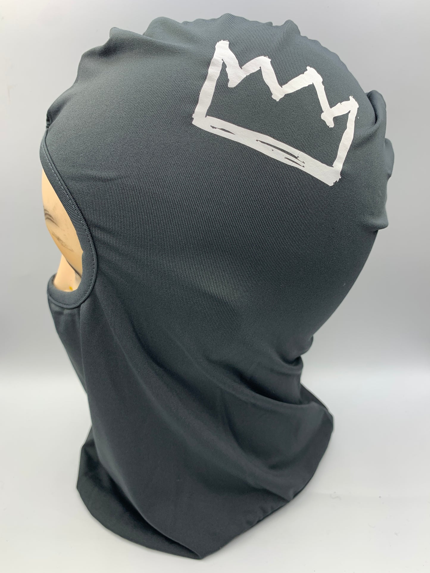 Dark Gray Shiesty Ski Mask with White Krown