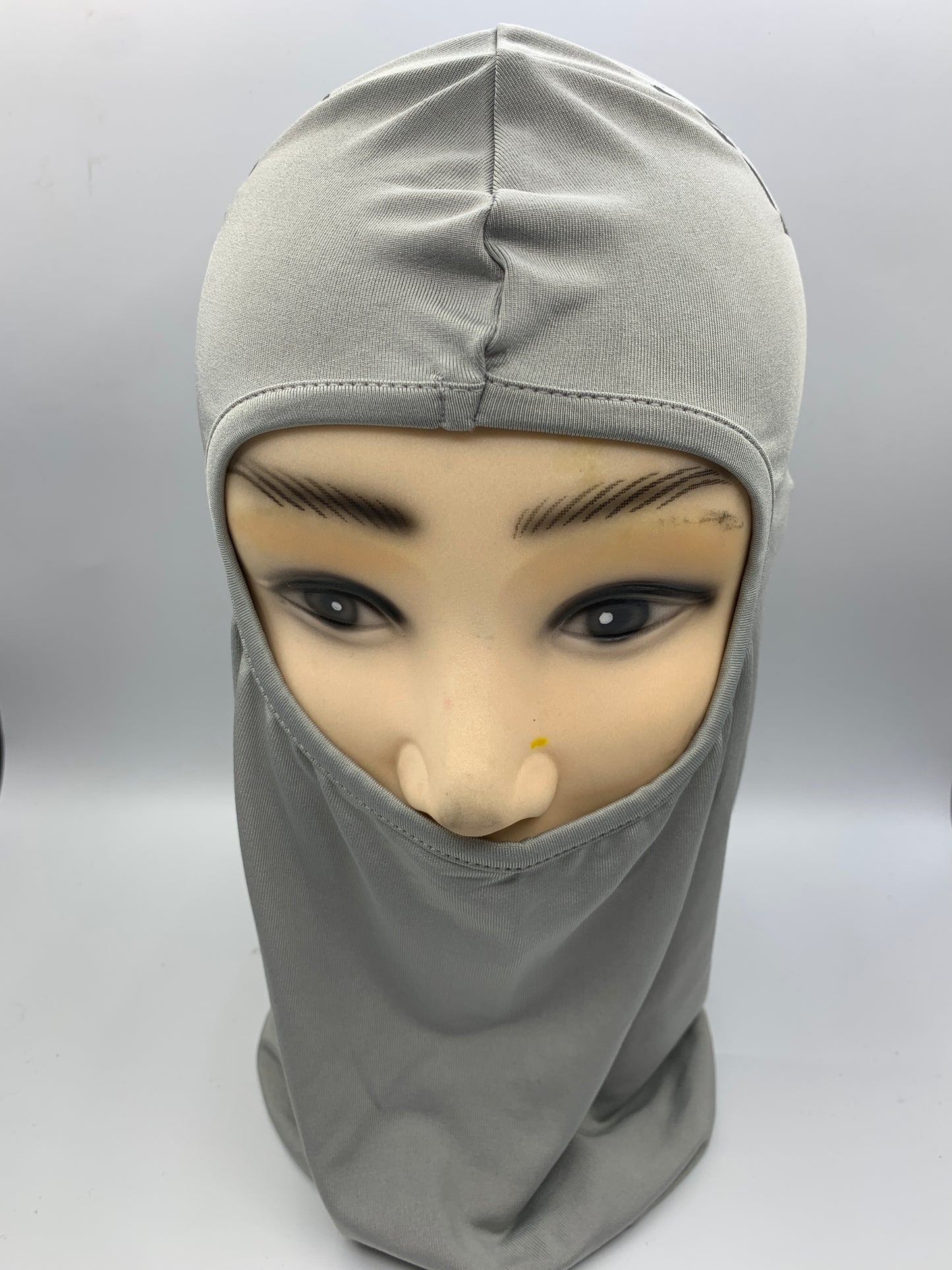 Light Gray Shiesty Ski Mask with Black Krown