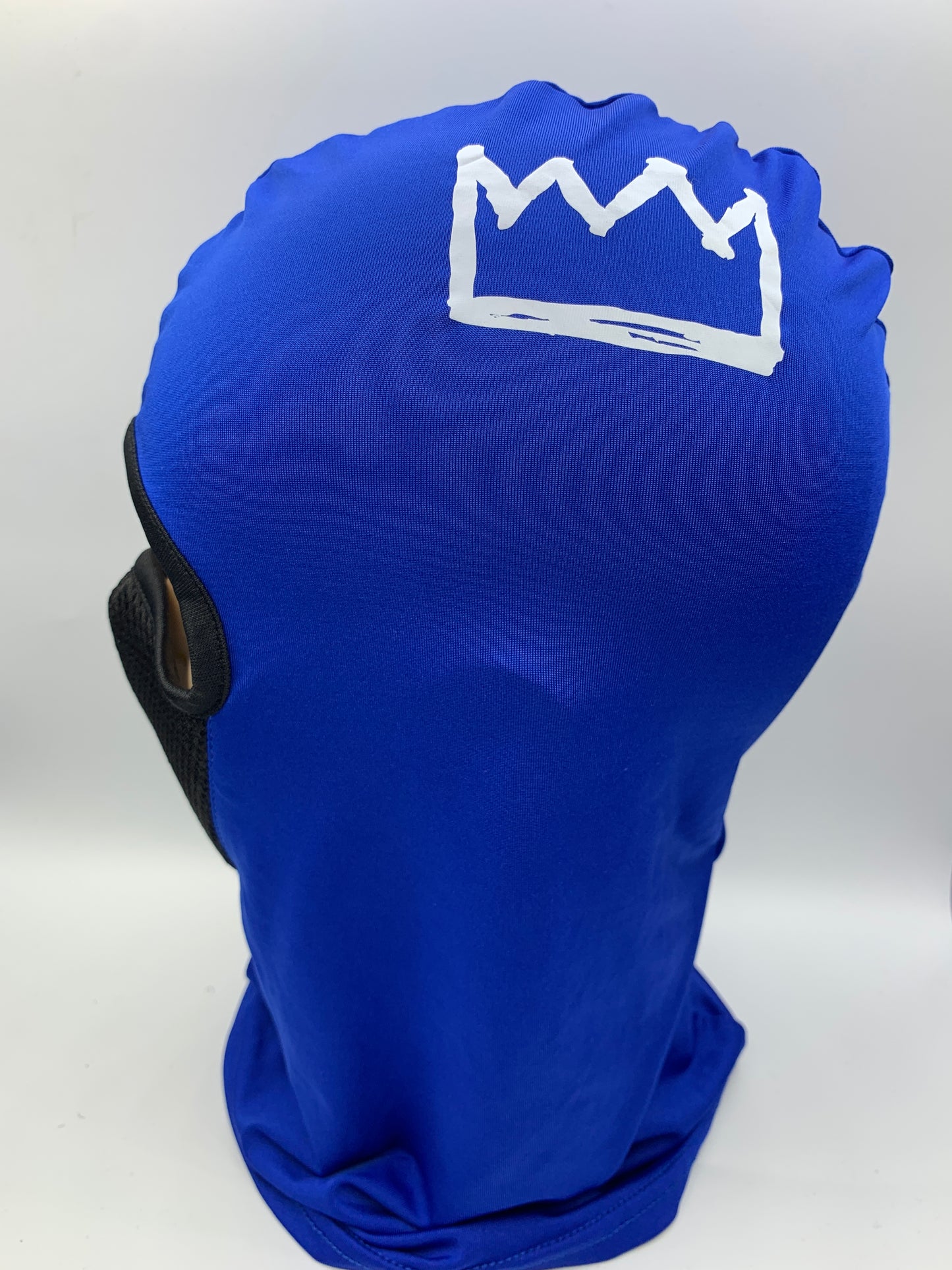Royal Blue Shiesty Ski Mask with Filter and White Krown