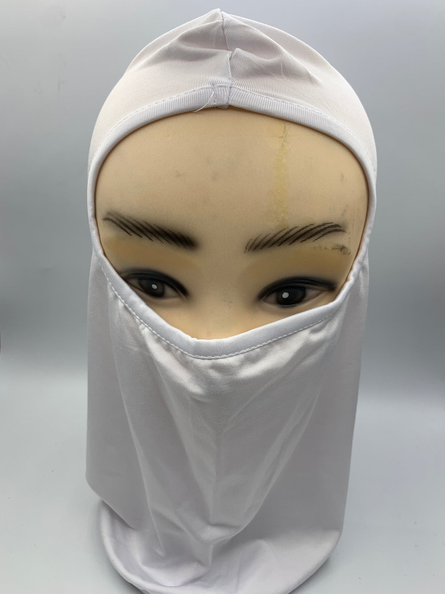 White Shiesty Ski Mask with Black Krown
