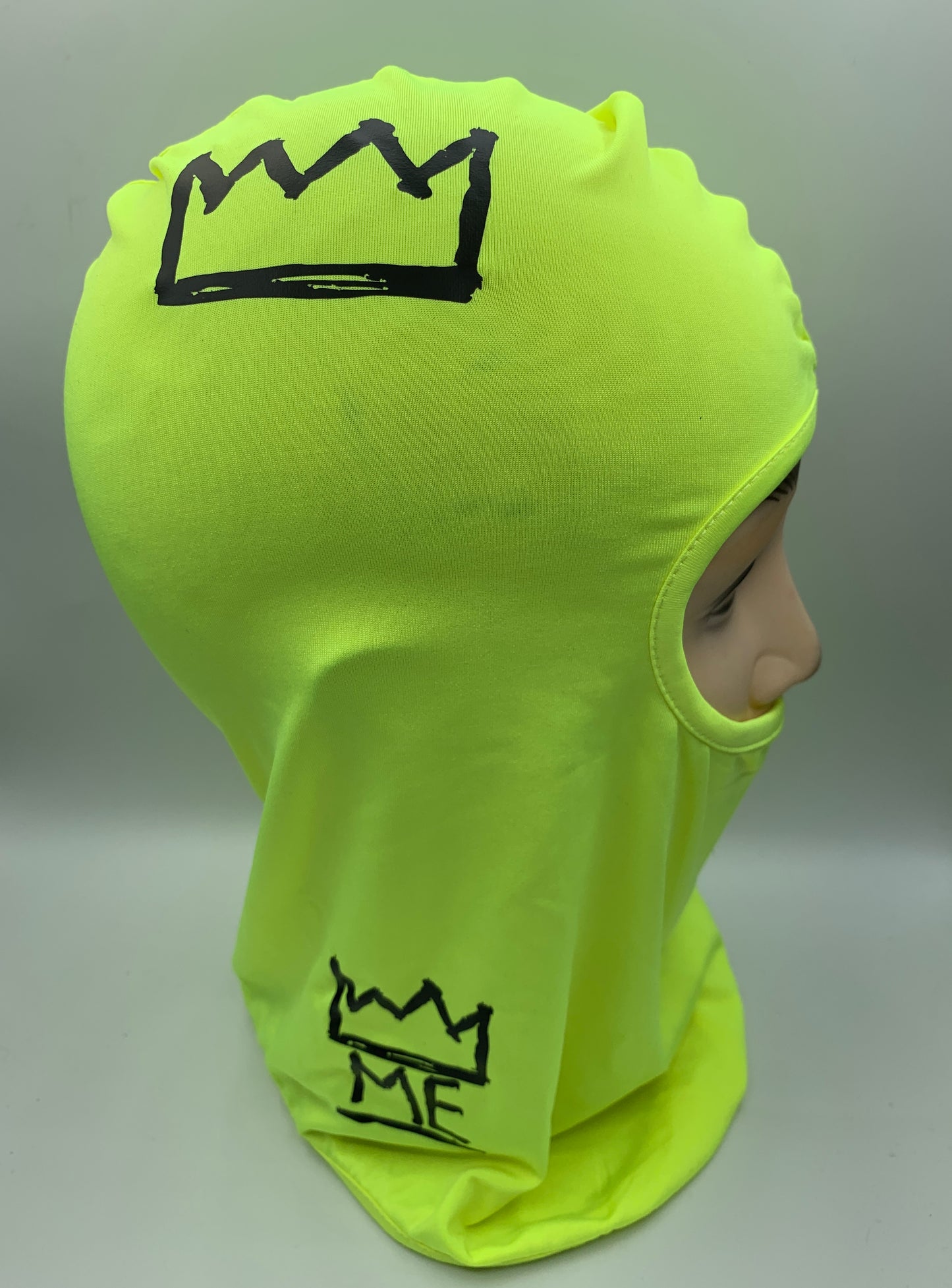 Neon Green Shiesty Ski Mask with Black Krown
