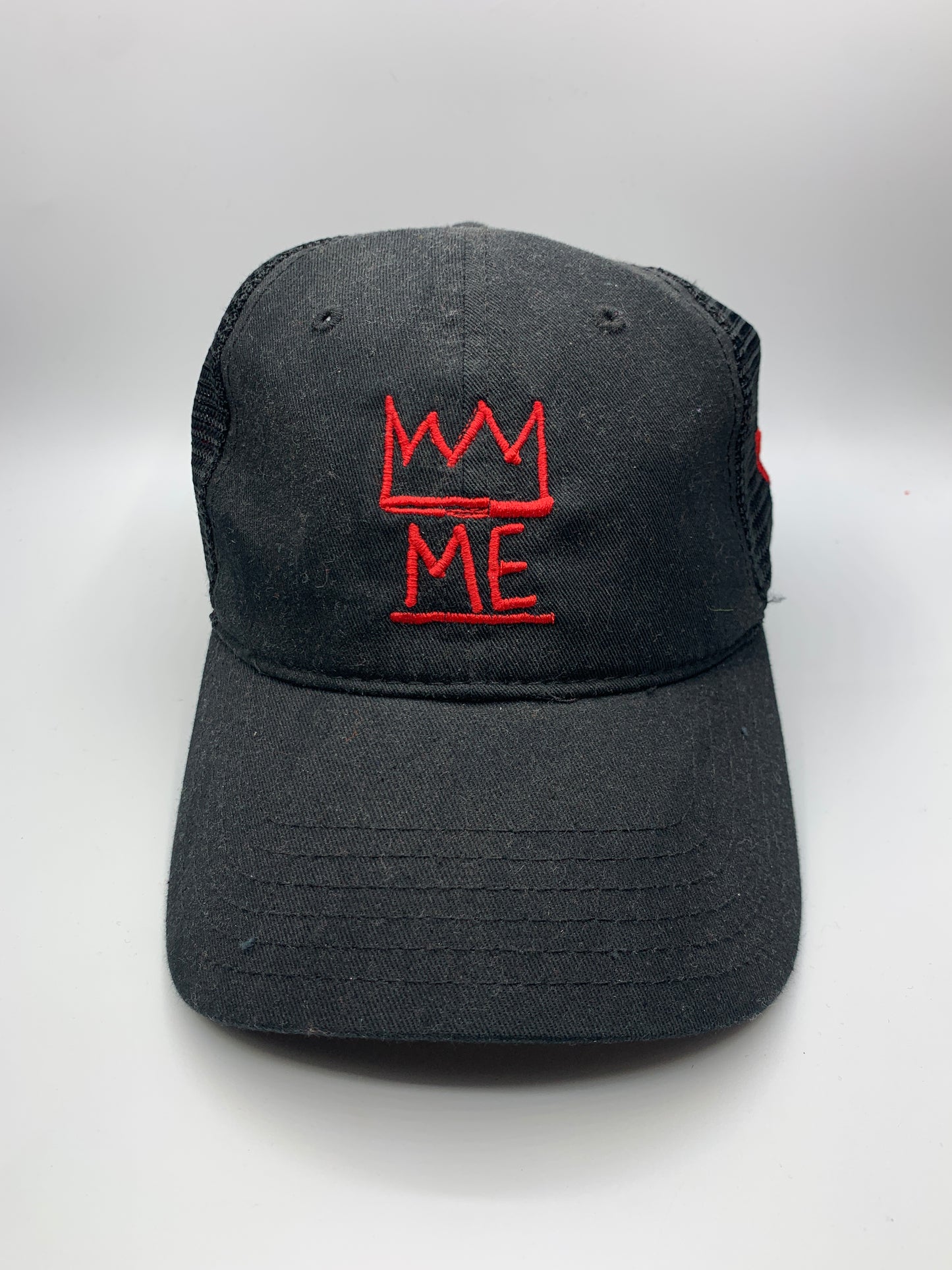 Black Dad Hat with Red Krown