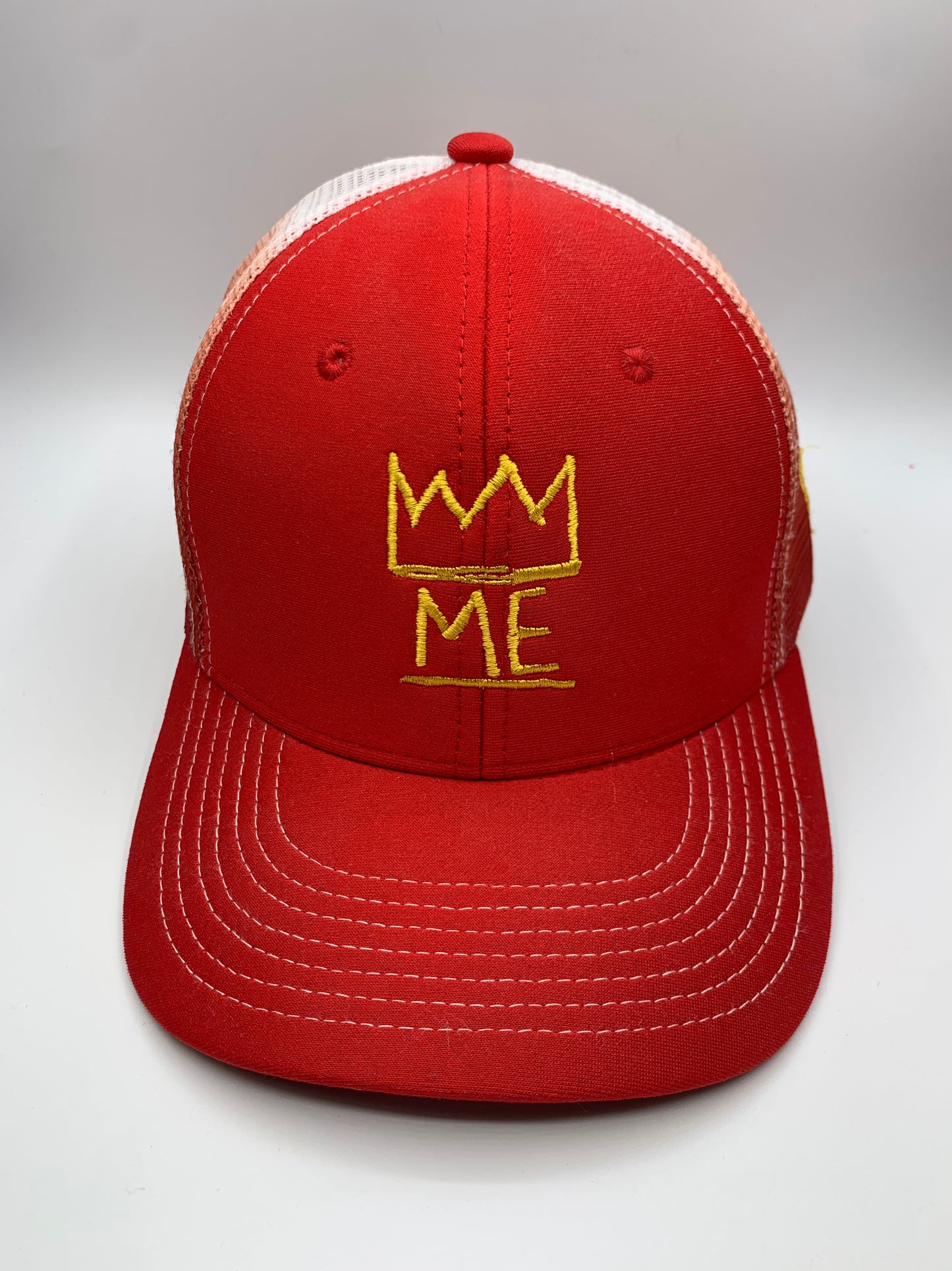 Red & White Trucker with White Krown