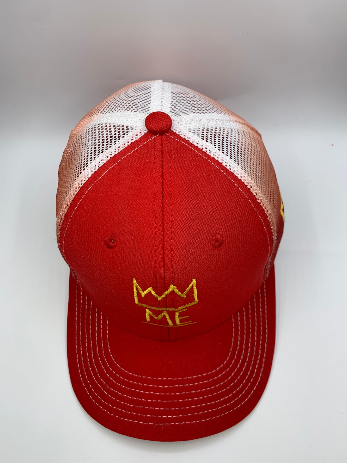 Red & White Trucker with White Krown