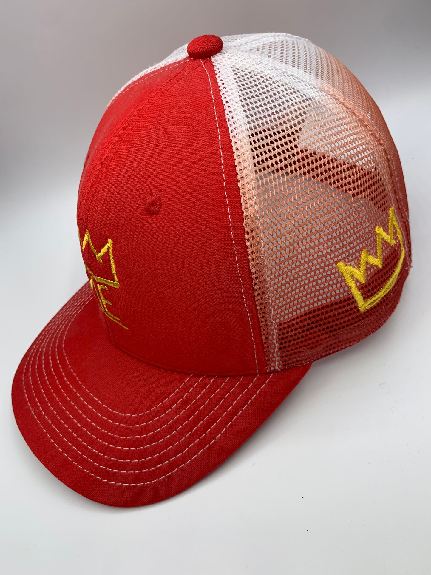 Red & White Trucker with White Krown