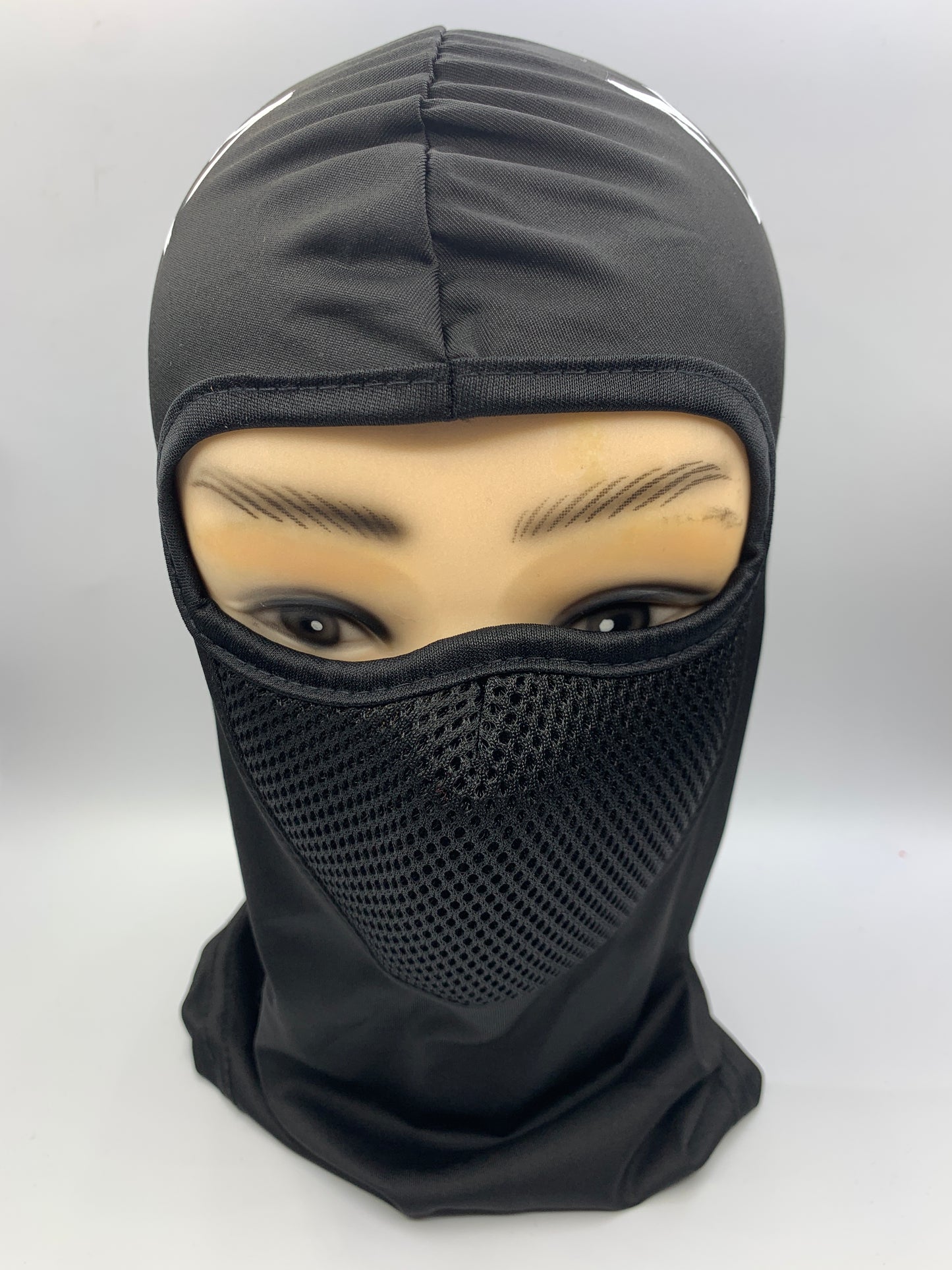 Black Shiesty Ski Mask with Filter and White Krown