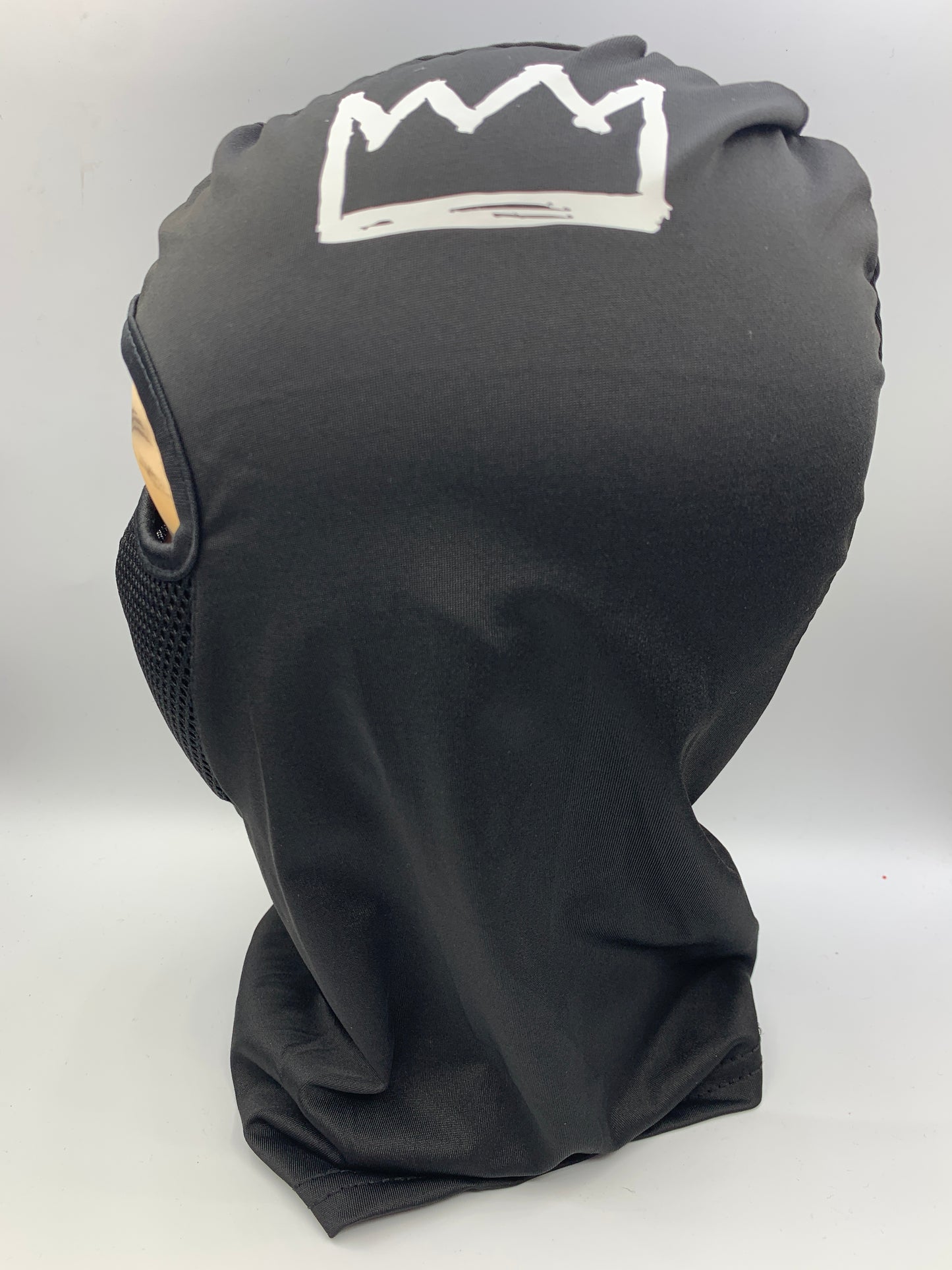 Black Shiesty Ski Mask with Filter and White Krown