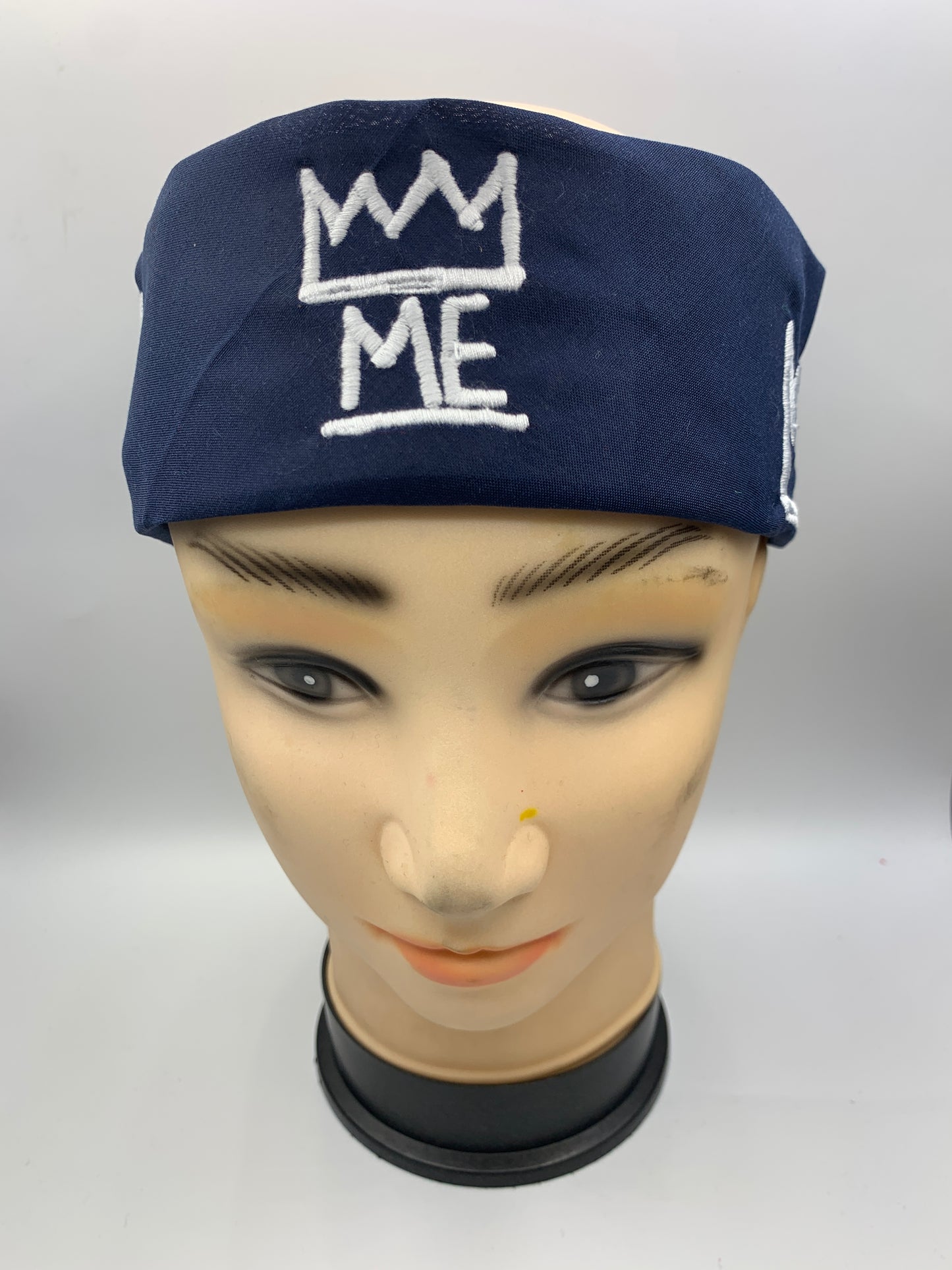Blue Bandana with White Krown