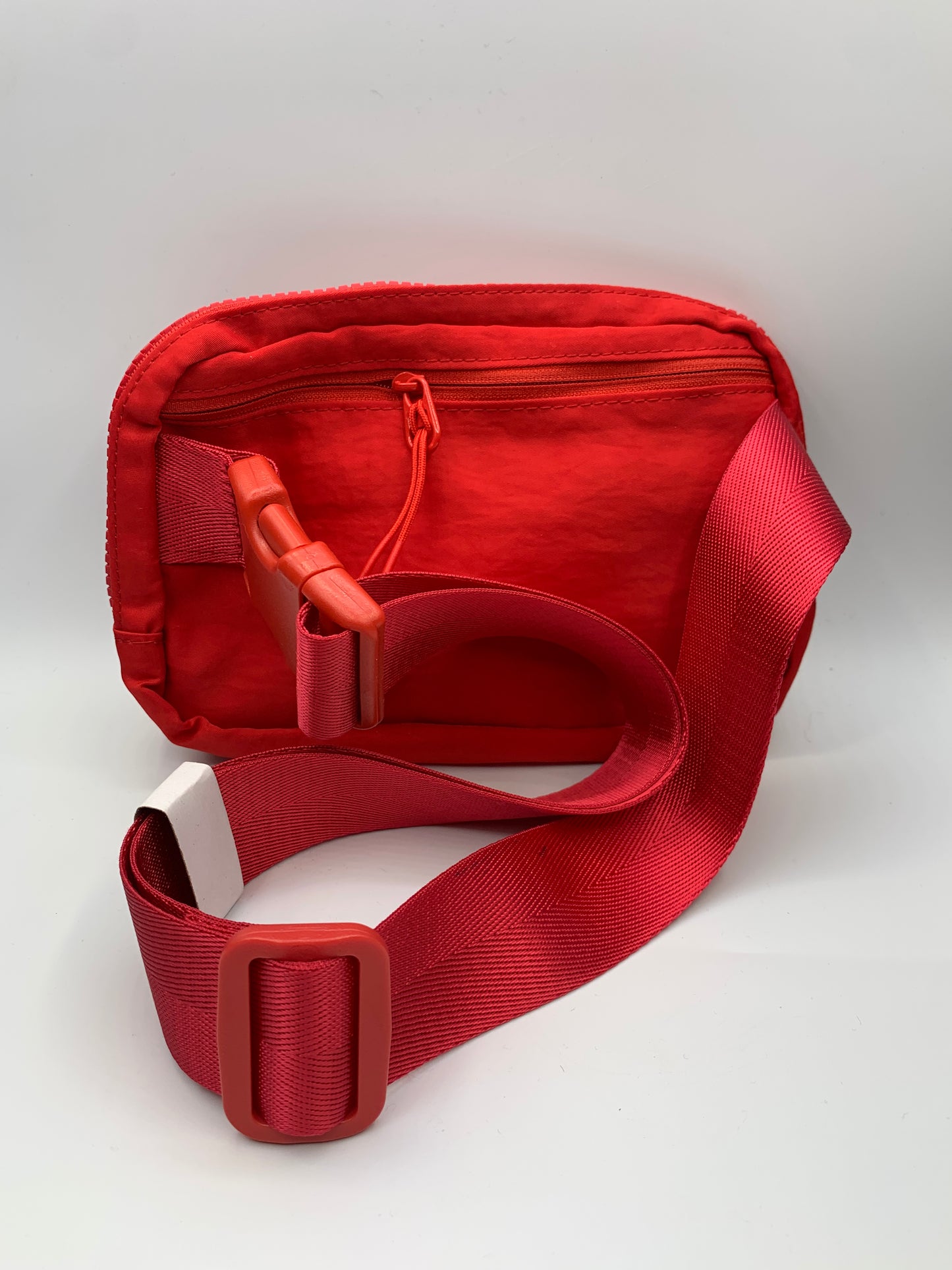 Red Adjustable Fanny Pack with White Krown