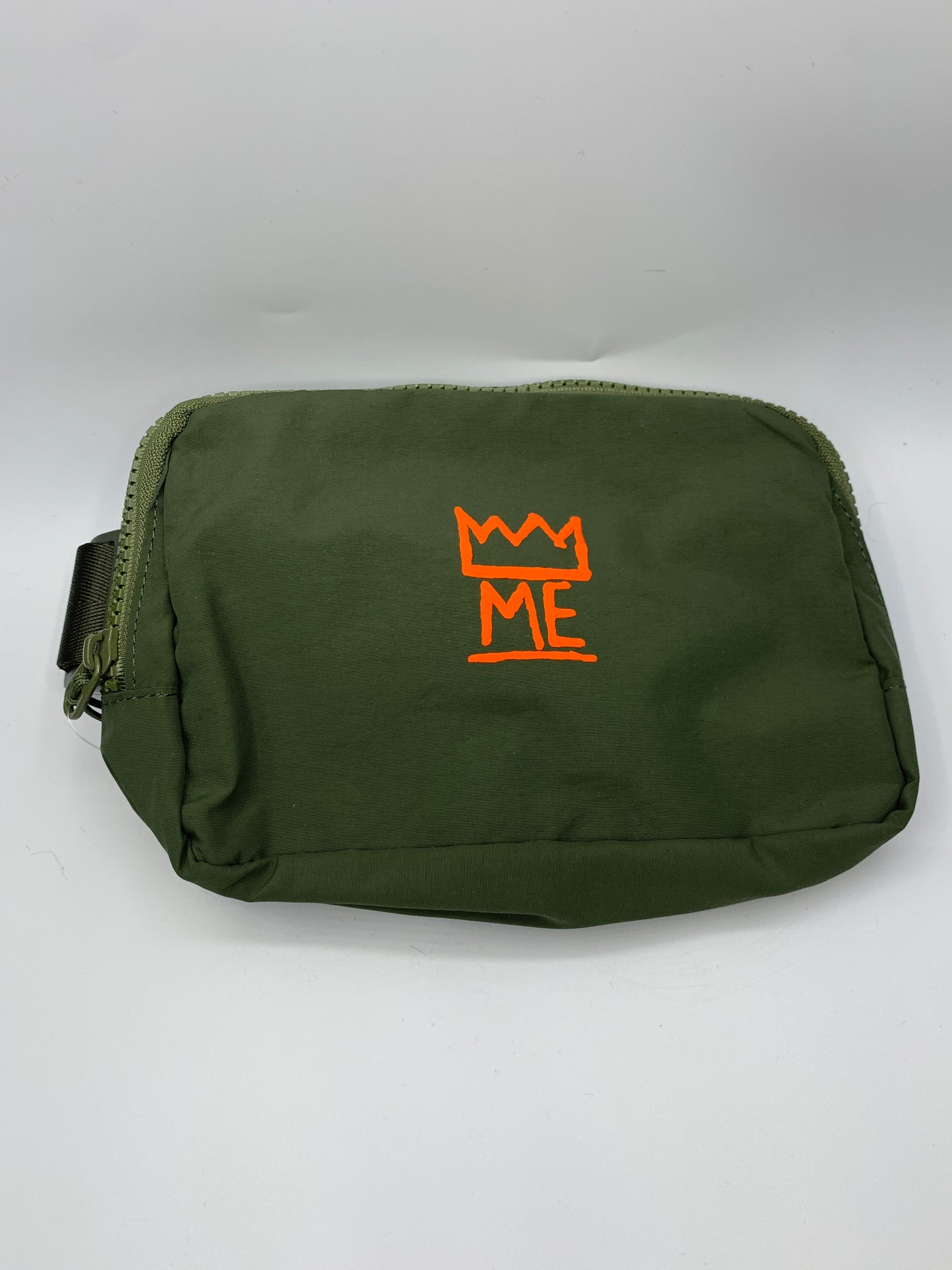 Green Adjustable Fanny Pack with White Krown