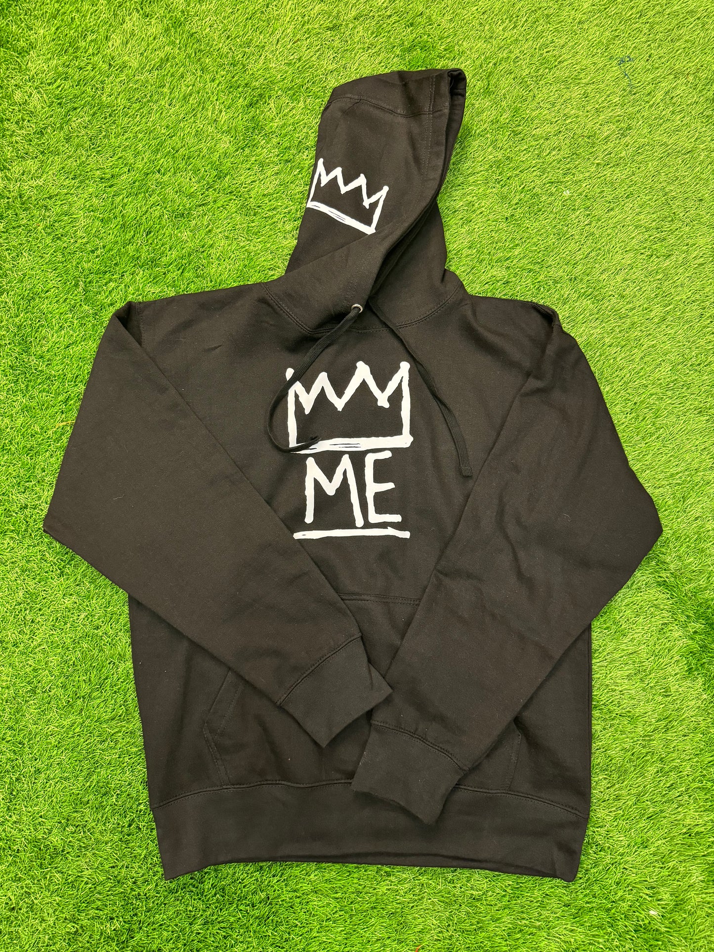 Black Hoodie with White Krown