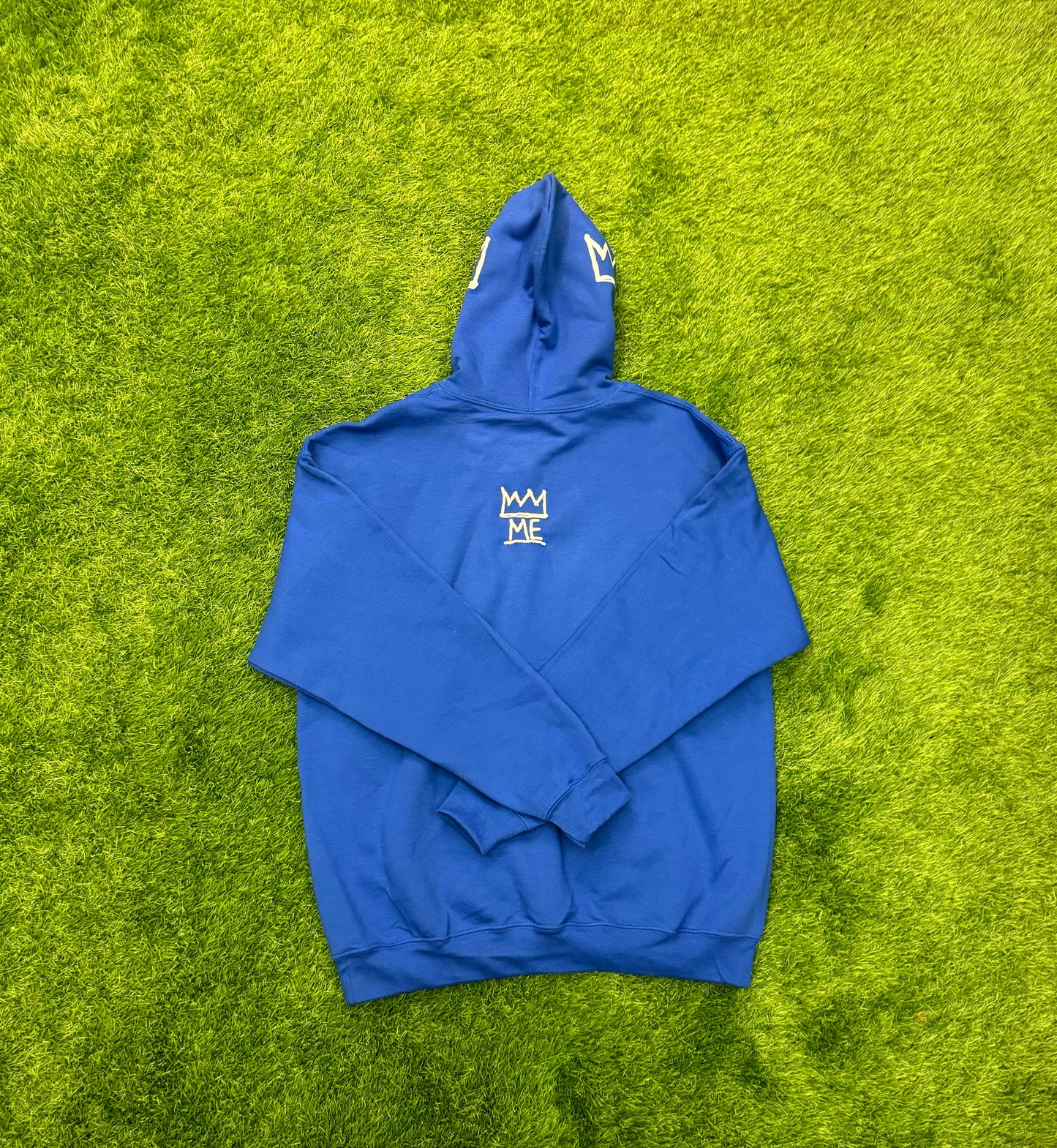 Blue Hoodie with White Krown