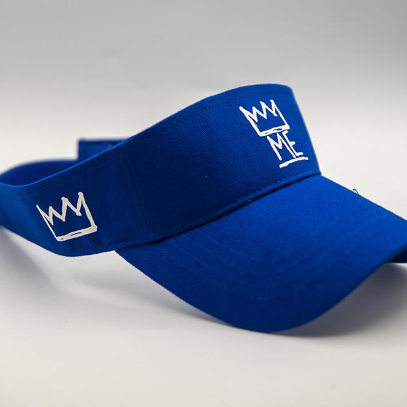 Blue Visor with White Krown