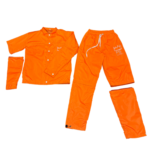 Orange CONVERTIBLE Windbreaker Set (PRE-ORDER)