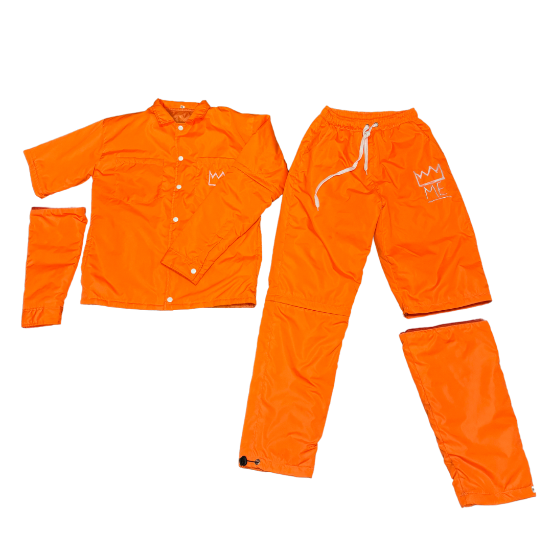 Orange CONVERTIBLE Windbreaker Set