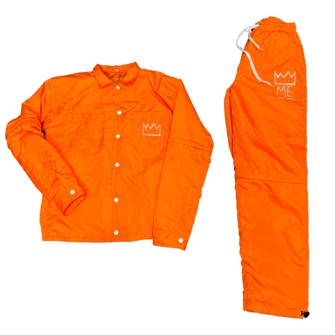 Orange CONVERTIBLE Windbreaker Set