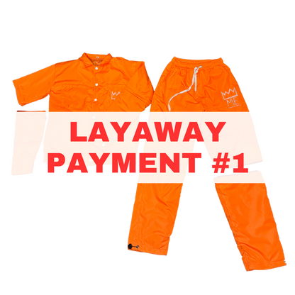 *LAYAWAY OPTION PAYMENT #1* Orange CONVERTIBLE Windbreaker Set (PRE-ORDER)