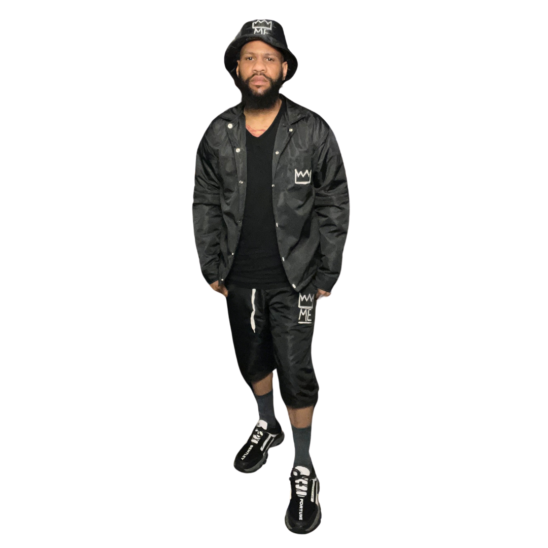 Black CONVERTIBLE Windbreaker Set