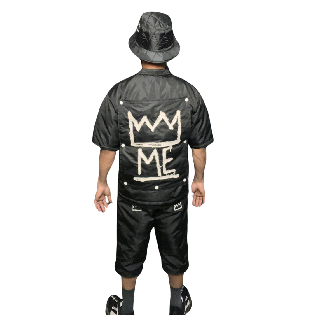 Black CONVERTIBLE Windbreaker Set