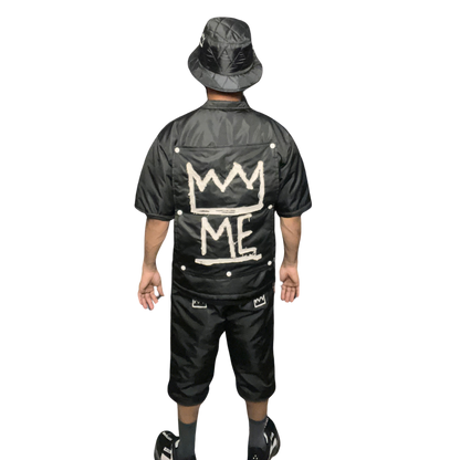 Black CONVERTIBLE Windbreaker Set