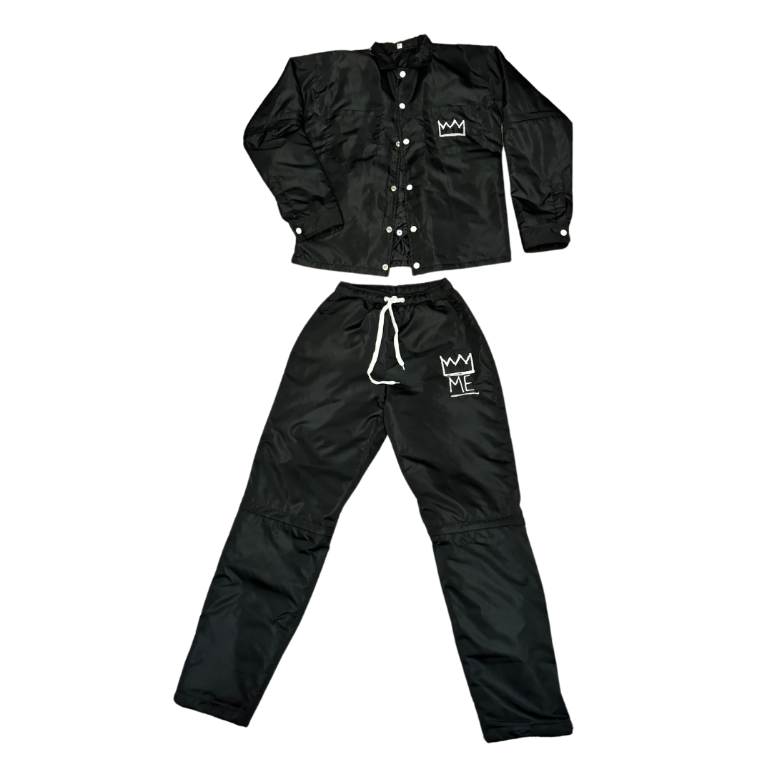 Black CONVERTIBLE Windbreaker Set