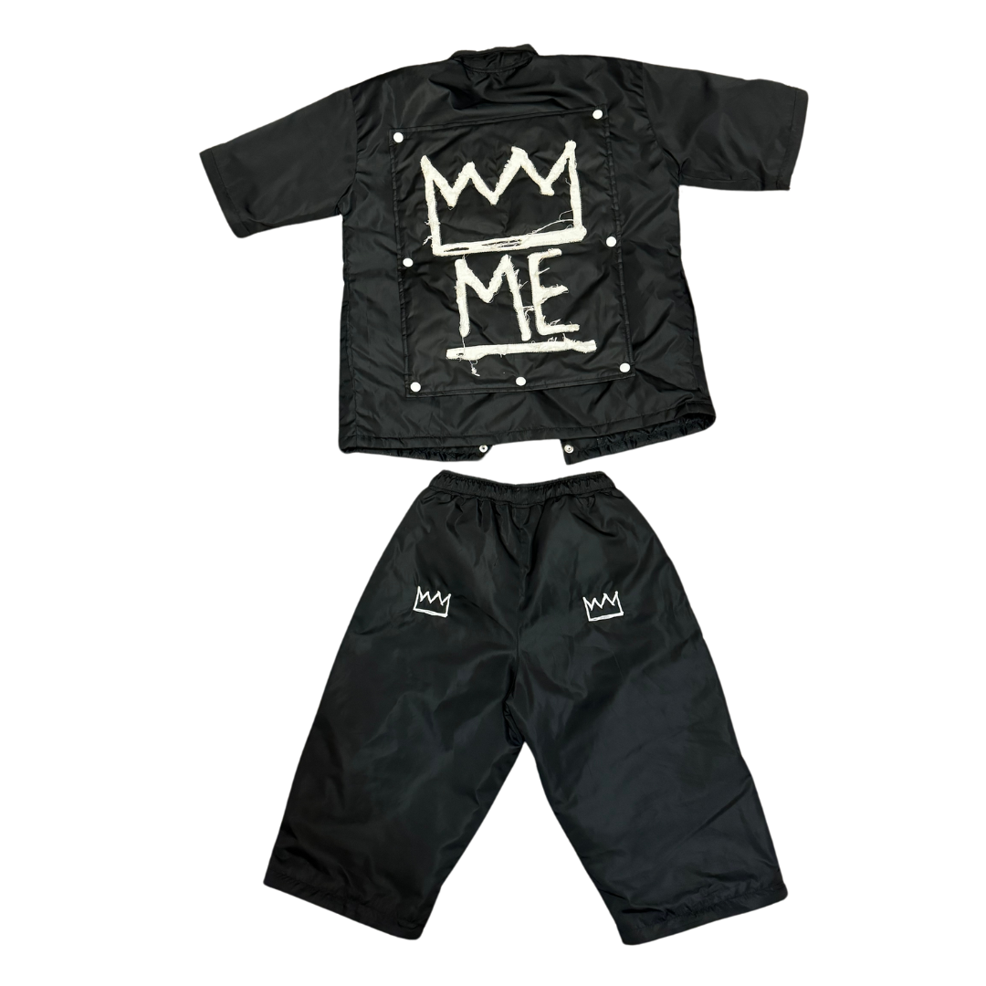 Black CONVERTIBLE Windbreaker Set