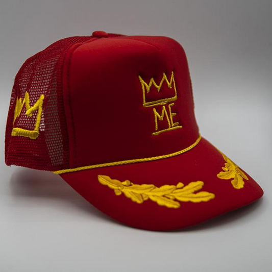 Red Captain Trucker with Gold Krown