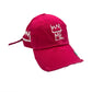 Pink Distressed Dad Hat with White Krown