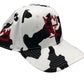 Cow Print Dad Hat with Red Krown